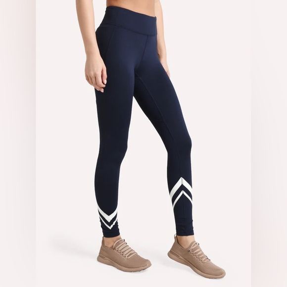 Tory Sport Pants - Tory Sport Navy/White Chevron Leggings-L